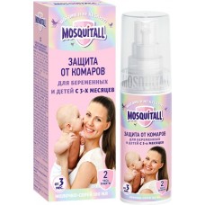 Купить Молочко-спрей от комаров для младенцев и беременных женщин MOSQUITALL Нежная защита, с 3 месяцев, 100мл в Ленте
