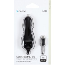 Купить Устройство зарядное для автомобиля DEPPA micro USB 1A в Ленте