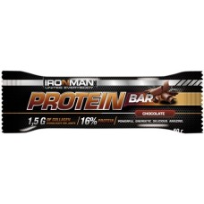Купить Батончик протеиновый IRONMAN Protein Bar Шоколад, в темной глазури, с коллагеном, 50г в Ленте