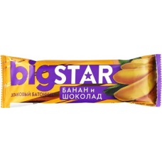 Батончик злаковый BIG STAR с бананом и шоколадом, 40г
