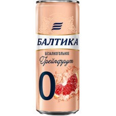 Купить Напиток пивной безалкогольный БАЛТИКА 0 Грейпфрут ароматизированный, 0,5%, ж/б, 0.33л в Ленте