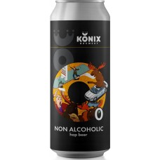 Пиво осветленное безалкогольное KONIX BREWERY Moose just Moose нефильтрованное пастеризованное, 0%, ж/б, 0.45л