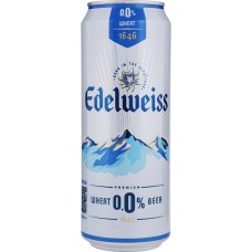 Напиток пивной безалкогольный EDELWEISS 0.0 Эдельвейс пшеничное нефильтрованный пастеризованный 0,3%, 0.43л