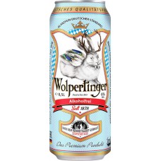 Купить Пиво светлое безалкогольное WOLPERTINGER Alkofrei фильтрованное пастеризованное не более 0,5%, 0.5л в Ленте