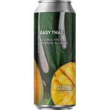 Купить Пиво безалкогольное БАКУНИН Easy Thai Алкофри2 нефильтрованное непастеризованное не более 0,5%, 0.5л в Ленте