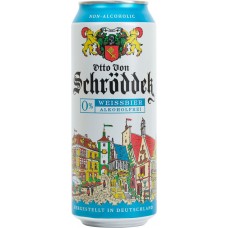 Купить Пиво безалкогольное светлое OTTO VON SCHRODDER Weissbier пшеничное нефильтрованное пастеризованное 0,5%, 0.5л в Ленте