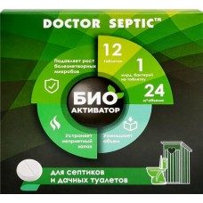Купить Биоактиватор для дачных туалетов и септиков DOCTOR SEPTIC в таблетках, 12шт в Ленте