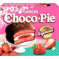 Купить Бисквит ORION Choco Pie Strawberry, 360г в Ленте