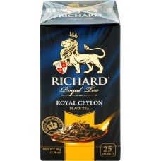 Чай черный RICHARD Royal Ceylon Цейлонский байховый, 25пак