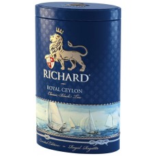 Чай черный RICHARD Royal Ceylon Цейлонский листовой, ж/б, 80г