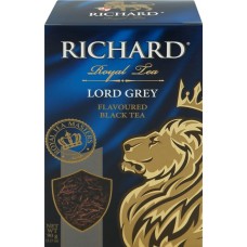 Купить Чай черный RICHARD Lord Grey Цейлонский с ароматом бергамота и лимона,
листовой, 90г в Ленте