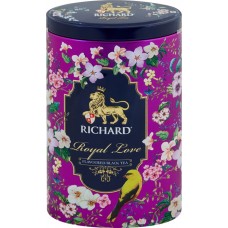 Купить Чай черный RICHARD Royal Love Цейлонский листовой, ж/б, 80г в Ленте