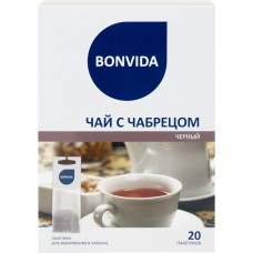 Купить Чай черный BONVIDA с чабрецом для заваривания в
чайнике, 20пак в Ленте