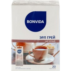 Чай черный BONVIDA Эрл Грей с ароматом бергамота для заваривания в
чайнике, 20пак