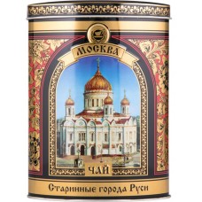 Чай черный СТАРИННЫЕ ГОРОДА РУСИ Москва байховый листовой, ж/б, 150г