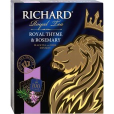 Купить Чай черный RICHARD Royal Thyme&Rosemary байховый с чабрецом и розмарином, 100пак в Ленте