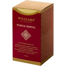 Купить Чай черный WILLIAMS Purple crystal с натуральным ароматом личи и лепестками сафлора, листовой, 200г в Ленте