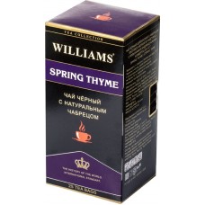 Чай черный WILLIAMS Spring thyme цейлонский с натуральным чабрецом, 25пак