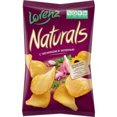 Купить Чипсы картофельные NATURALS с чесноком и зеленью, 100г в Ленте