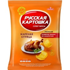 Чипсы картофельные РУССКАЯ КАРТОШКА со вкусом жареной курицы, 140г