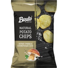Чипсы картофельные BRUTO Белые грибы и сливочный соус, 130г