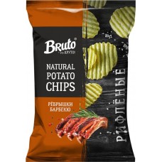 Купить Чипсы картофельные BRUTO со вкусом ребрышки барбекю, 130г в Ленте