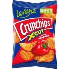 Чипсы картофельные LORENZ Crunchips X-Cut рифленые, со вкусом паприки, 70г