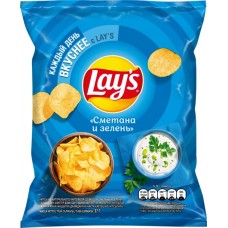 Чипсы картофельные LAY'S со вкусом сметаны и зелени, 37г