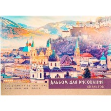Альбом для рисования PROF-PRESS Город в горах, А4, 40 листов
