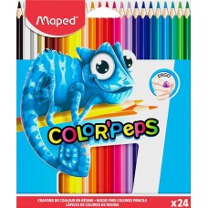 Карандаши цветные MAPED Pulse пластиковые, 24 цвета, Арт. 862703