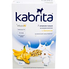 Купить Каша мультизлаковая KABRITA 7 злаков с бананом, на козьем молочке, с 6 месяцев, 180г в Ленте