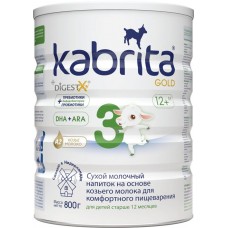Купить Напиток молочный KABRITA 3 Gold на основе козьего молока, с 12 месяцев, 800г в Ленте