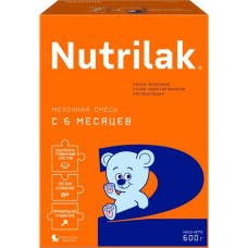 Смесь молочная NUTRILAK 2 адаптированная, с 6 месяцев, 600г