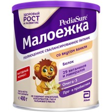 Продукт пищевой для диетического лечебного питания детей PEDIASURE Малоежка со вкусом ванили, с 1 года, 400г