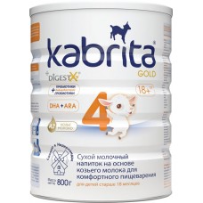 Напиток молочный KABRITA 4 Gold на основе козьего молока, с 18 месяцев, 800г