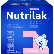 Купить Смесь молочная NUTRILAK Premium 1 адаптированная, с 0 месяцев, 3х350г в Ленте
