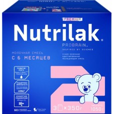 Купить Смесь молочная NUTRILAK Premium 2 адаптированная, с 6 месяцев, 3х350г в Ленте