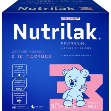 Купить Напиток молочный NUTRILAK Premium 3, с 12 месяцев, 900г в Ленте