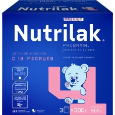 Напиток молочный NUTRILAK Premium 4, с 18 месяцев, 900г