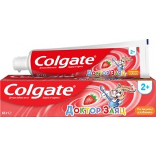 Купить Зубная паста детская COLGATE Доктор Заяц со вкусом клубники, защита от кариеса с фторидом, с 2 лет, 50мл в Ленте