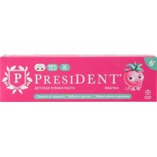 Купить Зубная паста детская PRESIDENT Жвачка 6+, 43г в Ленте