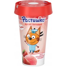 Йогурт питьевой РАСТИШКА Шейк Клубничный пломбир 2,8%, без змж, 190г