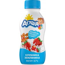 Йогурт питьевой АГУША Я сам Клубника, земляника 2,7%, с 3 лет, без змж, 180г