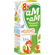 Купить Молоко ультрапастеризованное для детей АМ-АМ МАМИНА ЗАБОТА 3,2%, без змж, 205г в Ленте