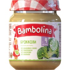 Пюре овощное BAMBOLINA Капуста брокколи, с 4 месяцев, 100г