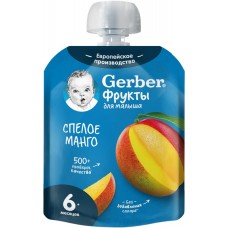 Купить Пюре фруктовое GERBER Спелое манго, с 6 месяцев, 90г в Ленте