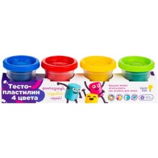 Купить Набор для детского творчества GENIO KIDS Тесто-пластилин 4 цвета Арт. ТА1008 в Ленте