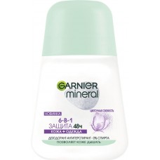 Купить Дезодорант роликовый женский GARNIER Mineral Защита 6 Весенняя свежесть с очищающей морингой, 50мл в Ленте