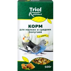 Корм для мелких и средних попугаев TRIOL Криспи с медом, 500г
