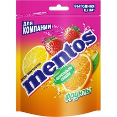 Купить Драже жевательное MENTOS со вкусом клубники, апельсина, лимона, 95г в Ленте